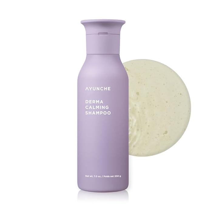Ayunche Derma Calming Shampoo 7.1Oz [For Dry & Sensitive Scalp] | Gentle Hydrating Scalp Care | Strengthen Scalp Barrier | Vegan