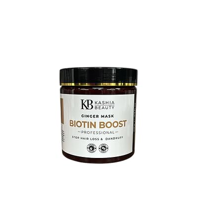 Kashia Beauty Ginger Biotin Boost Hair Mask 17.6 oz  Deep Conditioning Treatment with Biotin & Ginger Extract  Strengthens Fol