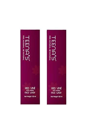 TeenaS Hair And Skin Red Vine Face Wash For Gentle Cleansing And Daily Skin Care, 200 Ml, Pack Of 2, With Red Vine Extract, Alo
