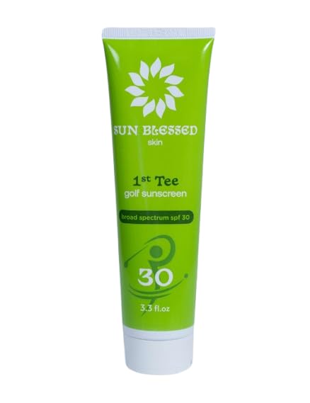 1st Tee Golf Sunscreen Lotion by Sun Blessed Skin, SPF 30 Odor Free, Lightweight and Grease Free Formula, Water and Sweat Resist