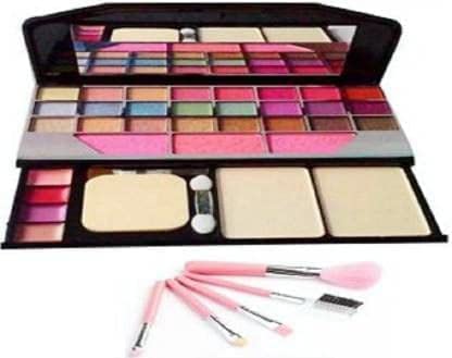 Datnasayad 6155 Makeup Kit With 5 Pink Makeup Brush Set For Women And Girl  (Pack Of 6)