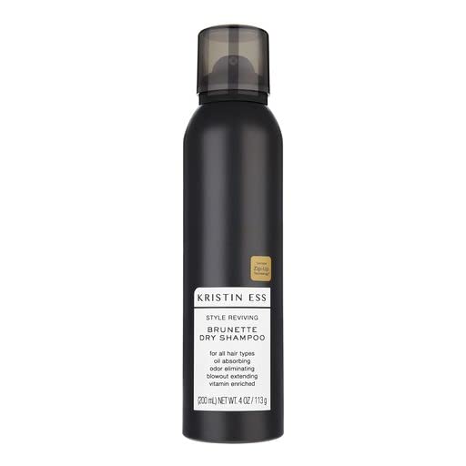 Kristin Ess Hair Brunette Dry Shampoo For Dark + Brown Hair With Vitamin C, For Oily Hair, Dry Shampoo Powder Spray For Women, V