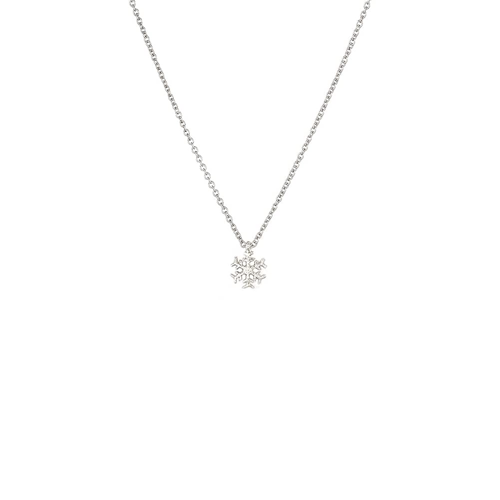 LANG XUAN Message Card Snowflake Necklace Friendship Star Pendant Moon Good Luck Wish Card Necklace With Gift Card for Girls
