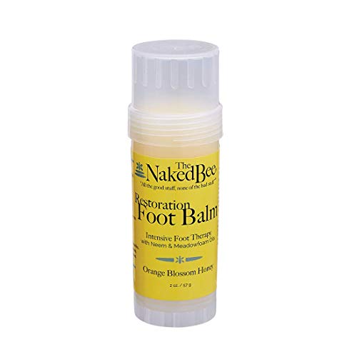 The Naked Bee Foot Balm - Intensive Repair for Dry Feet, 2 oz, Orange Blossom Honey, Model NBFB, Moisturizing & Nourishing