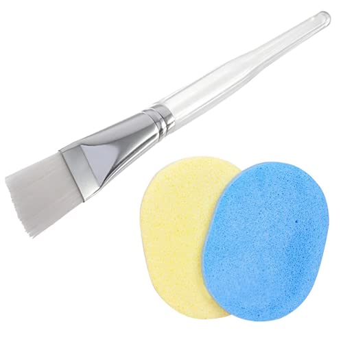 Ghelonadi Face Pack And Face Cleaning Sponge Combo Facial Mask Facemask Applicator Brush Cosmetic Foundation Makeup For Men And 