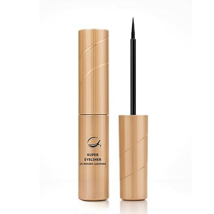 Super Black Liquid Eyeliner | 24H Long Lasting, SmudgeProof & Waterproof Formula | UltraPrecise Fine Felt Tip For Sharp, Bold 