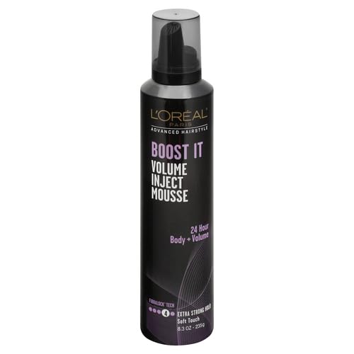 L'Oreal Paris Hair Care Advanced Hairstyle Boost It Volume Inject Mousse, 8.3 Ounce