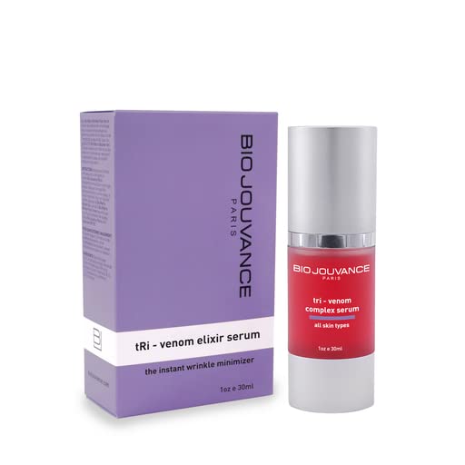 BIO JOUVANCE PARIS - Tri Venom Elixir Serum 1oz / 30ml - Wrinkle Minimizer | Tighten Large Pores | Instant Lifting | Hydrating |