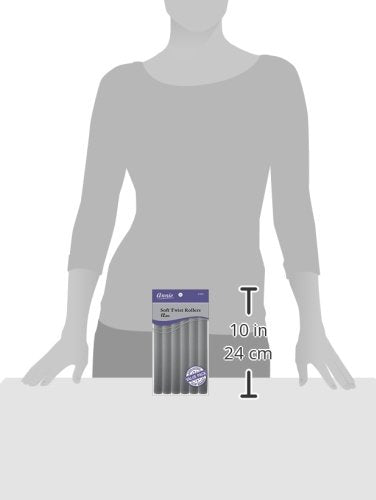 Annie Soft Twist Rollers, Gray, 7 Inch, 12 Count