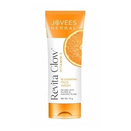 Jovees Herbal Revita Glow Vitamin C Face Wash For Glowing And Brightening Skin | Gentle Skin Hydrating & Rejuvenating Face Wash 