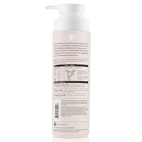 Naturium The Smoother Glycolic Acid Exfoliating Body Wash, Soft & Smoothing Cleanser, 16.9 Oz (Duo 2-Pack)