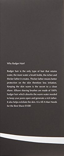 Shave Fine Badger Hair Shaving Brush, Black