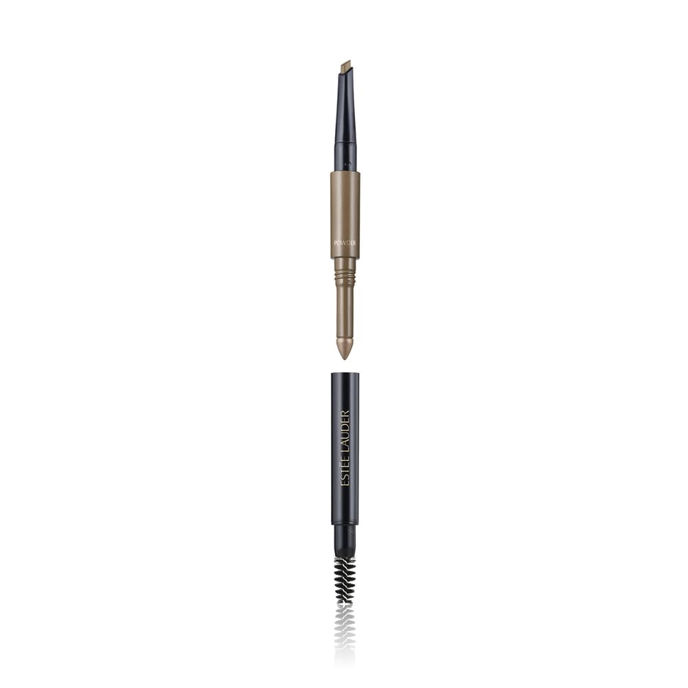 Est?e Lauder The Brow Multi-Tasker 3-in-1 Tool | Eyebrow Pencil, Powder and Brush, 08 Granite