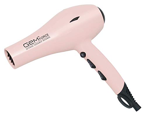 Gem Force Hair Dryer - Intense Ionic Ceramic, Baby Pink, 1 Count, Model GEM1902