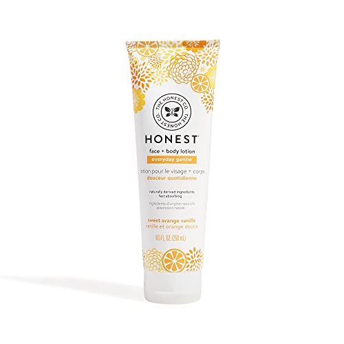 The Honest Company Honest Perfectly Gentle Sweet Orange Vanilla Face And Body Lotion With Naturally Derived Botanicals, Orange V