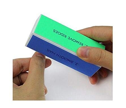 4 Way Nail Buffer Block - File,Smooth,Shine-Nail Polisher Sponge Emery Board Nail Art Care Buffing Buffer Mini Manicure Sanding