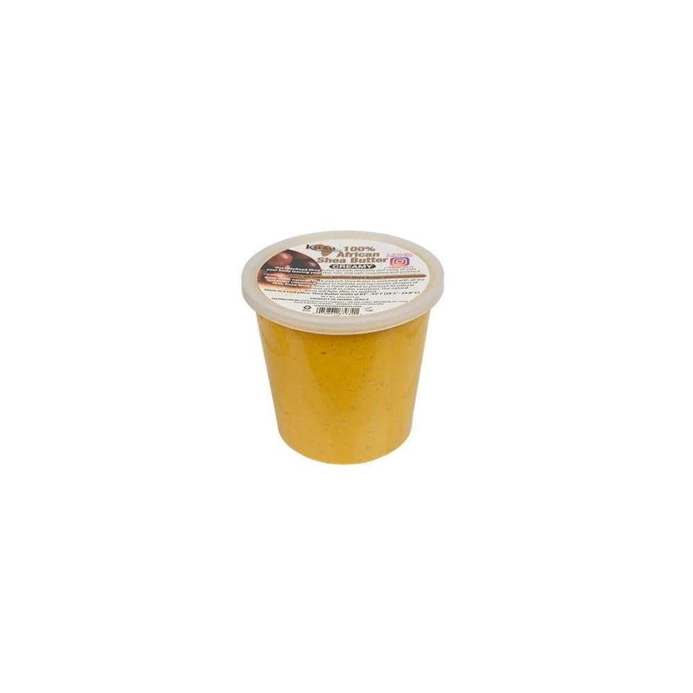 Kuza 100% Pure African Shea Butter with Borututu, Yellow Creamy - 22oz. - Moisturizer for Hair, Skin & Nails