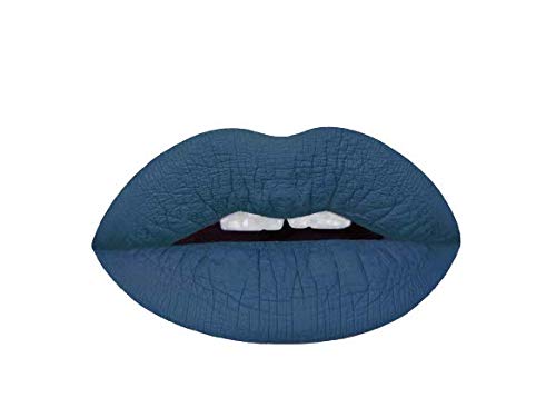 Aromi Dark Blue Matte Liquid Lipstick | Navy Lip Color, Vegan & Cruelty-Free, Long-Lasting, Waterproof, Smudge Proof, (Blueberry