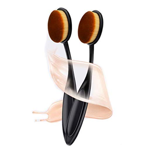 Shidara 2 Pieces Foundation Brush, Chubby Makeup Brush, Suit For Blending Liquid, Cream Or Flawless Powder Cosmetics(Golden & Si
