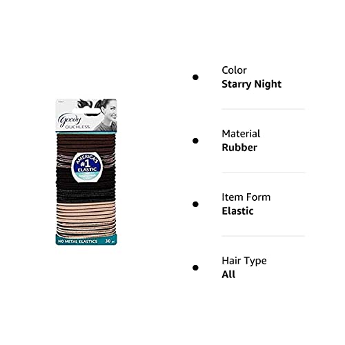 GOODY WoMens Ouchless Braided Elastics, Starry Night, 30 Count