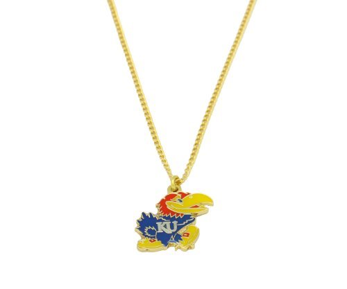 Aminco NCAA Kansas Jayhawks Team Logo Necklace, Unisex, 18 inches, Blue, Red