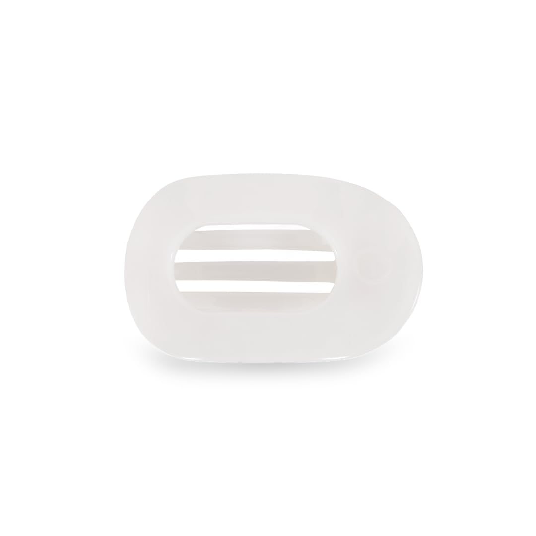 TELETIES - Small Flat Round Clip - Strong Grip, Bendable Teeth, Comfortable Curved Design - For Lying Down, Yoga, Driving & More