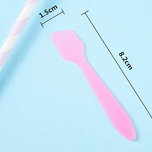 100pcs Plastic Spatulas Cosmetic Scoop Stick Spatula Applicator Tool for Mixing and DIY Mask Facial Cream Makeup Skin Care Produ