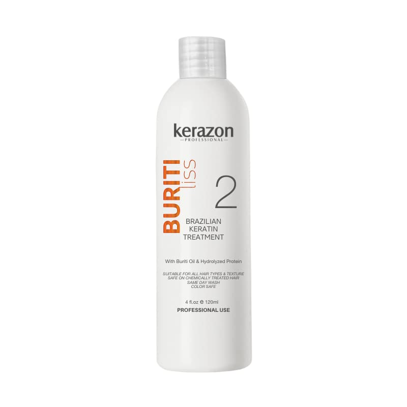 Brazilian Keratin Treatment Kerazon Buriti Liss 4oz/120ml - For all hair types - Tratamiento de Keratina Importada. Packaging ma