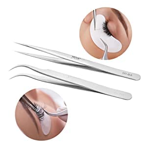 Utoolmart St-15 High Precision Stainless Steel Micro-Magnetic Pointed Tip Tweezer Silver Tone Opp Bags 3 Pcs