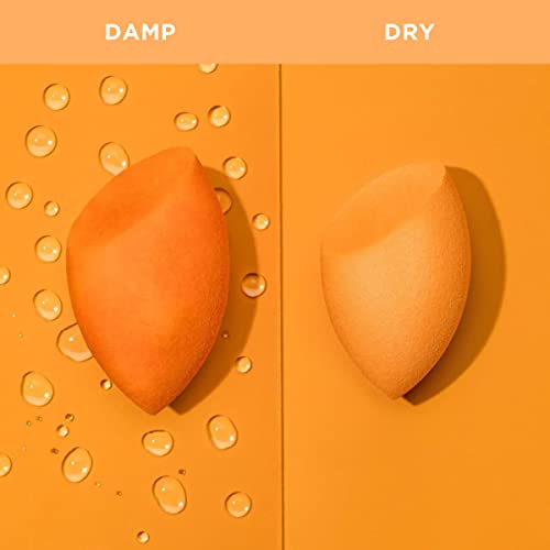 Real Techniques Miracle Complexion Sponge Duo, Makeup Blending Sponge, For Foundation, Offers Light To Medium Coverage, Natural,