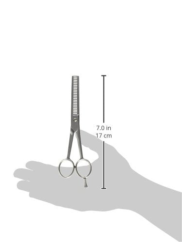 Mars Professional Nickel Plated Steel Thinning Scissors Shears, Double Toothed Blades, 7 Length