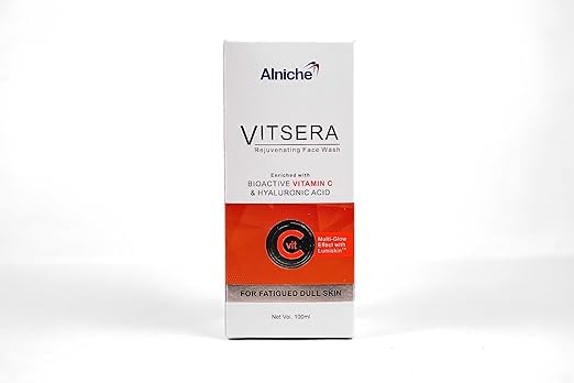 Alniche Vitsera Rejuvenating Vitamin C Face Wash: Enriched With Bioactive Vitamin C & Hyaluronic Acid For Multi Glow Effect (100