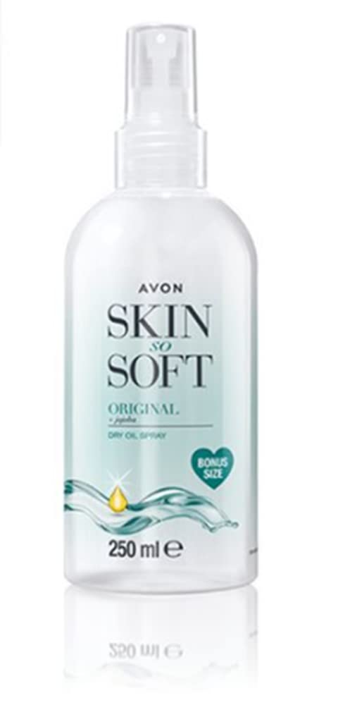 AVON SKIN SO SOFT Original Jojoba Dry Oil Spray - 8.45 Fl Oz, Body Oil After Shower, 2-Pack