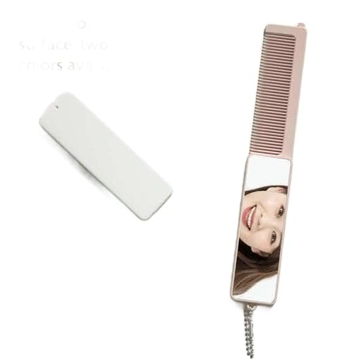 1Pc Custom Mirror And Comb Combo, Mini Makeup Mirror, Portable Handheld TouchUp