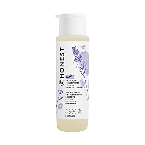 The Honest Company 2-In-1 Cleansing Shampoo + Body Wash  Gentle For Baby  Naturally Derived, Tear-Free, Hypoallergenic  Lavender