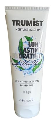 Trumist Moisturizing Lotion | Long Lasting Hydration With Aloe Vera | All Skin Type - Face & Body | Parabeen Free | 200Gm