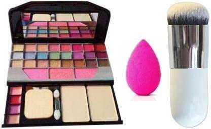 Datnasayad Foundation Makeup Brush + Tya 6155 Makeup Kit + Blender Puff (3 Items In The Set)