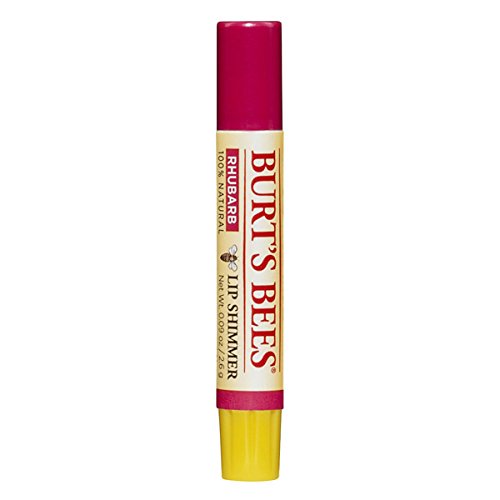 Burts Bees Lip Shimmer - Rhubarb by Burts Bees for Women - 0.09 oz Lip Balm