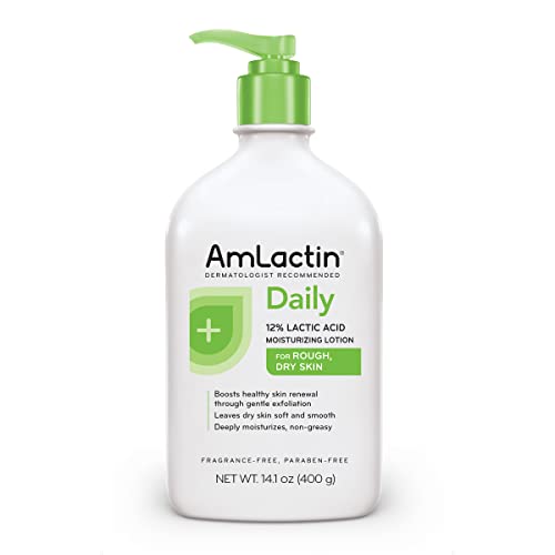 Amlactin Daily Moisturizing Body Lotion, Moisturizing Lotion For Dry Skin To Help Soften And Smooth - 14.1 Oz Pump Bottle (Packa