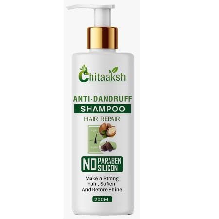 Chitaaksh Anti Dandruff Shampoo | Reduces Up to 100% Dandruff and Strengthens Hair | Derma Approved Shampoo with Salicylic Acid 
