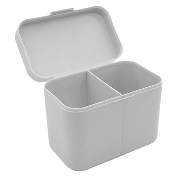 Atorse 4Xmakeup Cotton Pads Holder Cotton Swab Balls Box For Makeup Sponge Countertop Gray