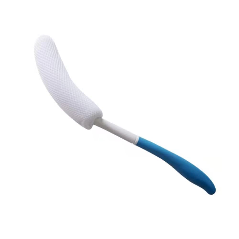 Yf-Anen Long Anti-Slip Curved Handle Bath Body Brush Bath Brush For Middle Aged, Elderly/Pregnant Women Bath And Shower, 15.33 I