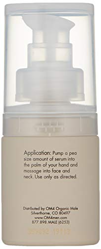 Organic Male OM4 Dry STEP 3: Warm Sands Botanical Youth Serum - Men's Skincare With anti-aging Vitamin C, Aloe Vera, and Hyaluro