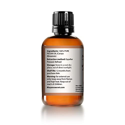 Mayan's Secret Pecan oil for Skin Tightening, Wrinkles Prevention, Rejuvenate Skin Cells