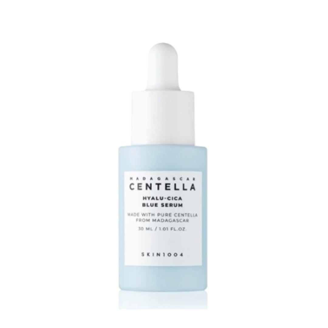 Skin1004 Hyalu-Cica Blue Serum 30Ml, 5 Layer Hyaluronic Acid Cica Niacinamide, Hydrating And Refreshing Multi-Care Solutions