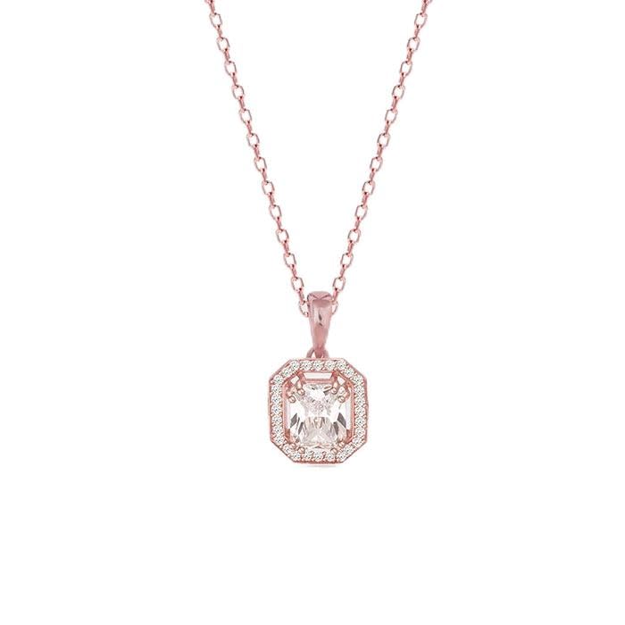 Giva 925 Silver Rose Gold Mystique Romance Pendant With Link Chain| Necklace To Gift Women & Girls | With Certificate Of Authent