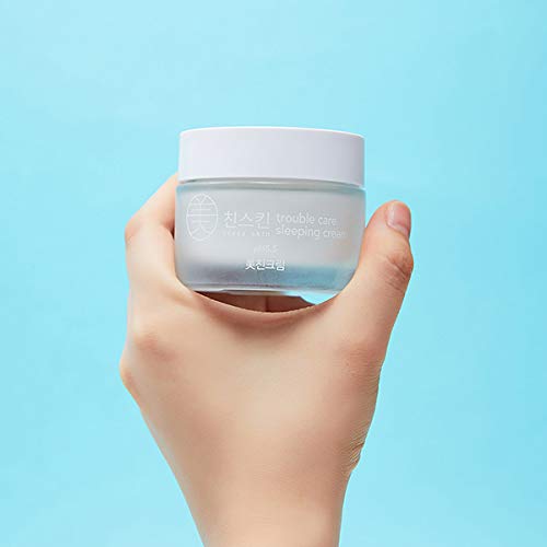 CRAZY SKIN Skin Repair Trouble Care Korean Night Sleeping Face Mask 1.76oz | Overnight Facial Cream | Moisturizer for Acne-Prone