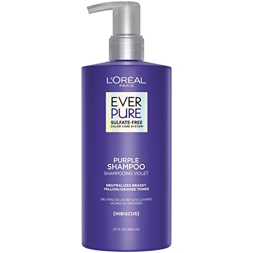 Loral Paris Everpure Sulfate Free Brass Toning Purple Shampoo For Blonde, Bleached, Silver, Or Brown Highlighted Hair, 23Fl; Oz