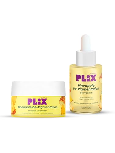 Plix - The Plant Fix Pineapple Pigmentation Skincare Regime For Dark Spot Removal | Face Serum And Moisturizer Combo With 2% Alp