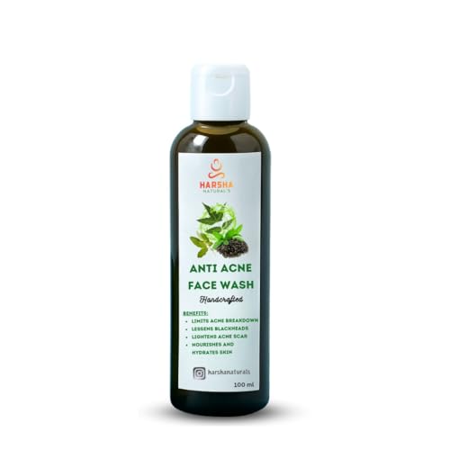Harsha Naturals Anti Acne Face Wash For Face | Refreshing & Hydrating | For Acne Prone Skin | Deep Pore Cleansing Face Wash For 